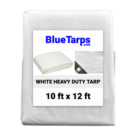 10' x 12' Heavy Duty White Tarp