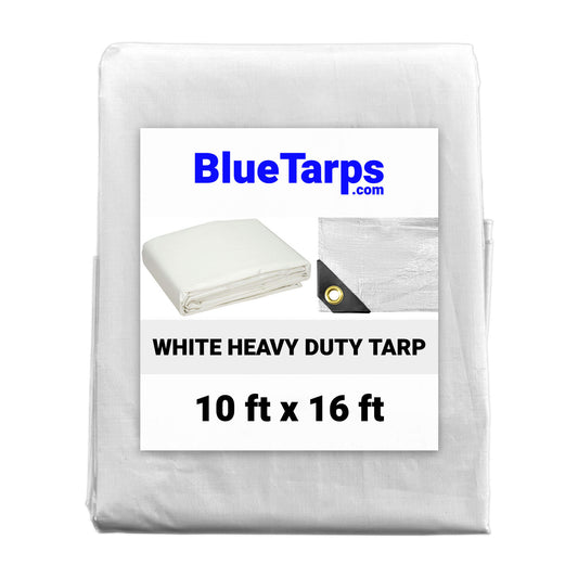 10' x 16' Heavy Duty White Tarp