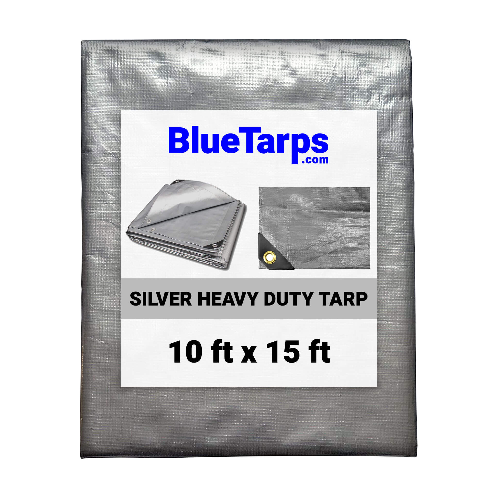 tarp 10x15 10' x 15' Heavy Duty Silver Tarp – BlueTarps.com