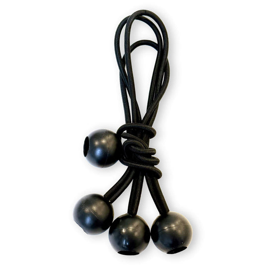 6" Black Ball Bungee Cords - 4 Pack