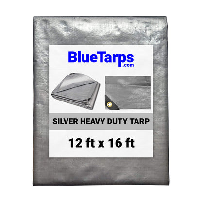 12' x 16' Heavy Duty Silver Tarp