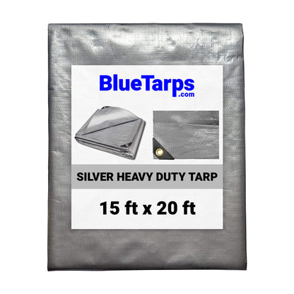 15' x 20' Heavy Duty Silver Tarp