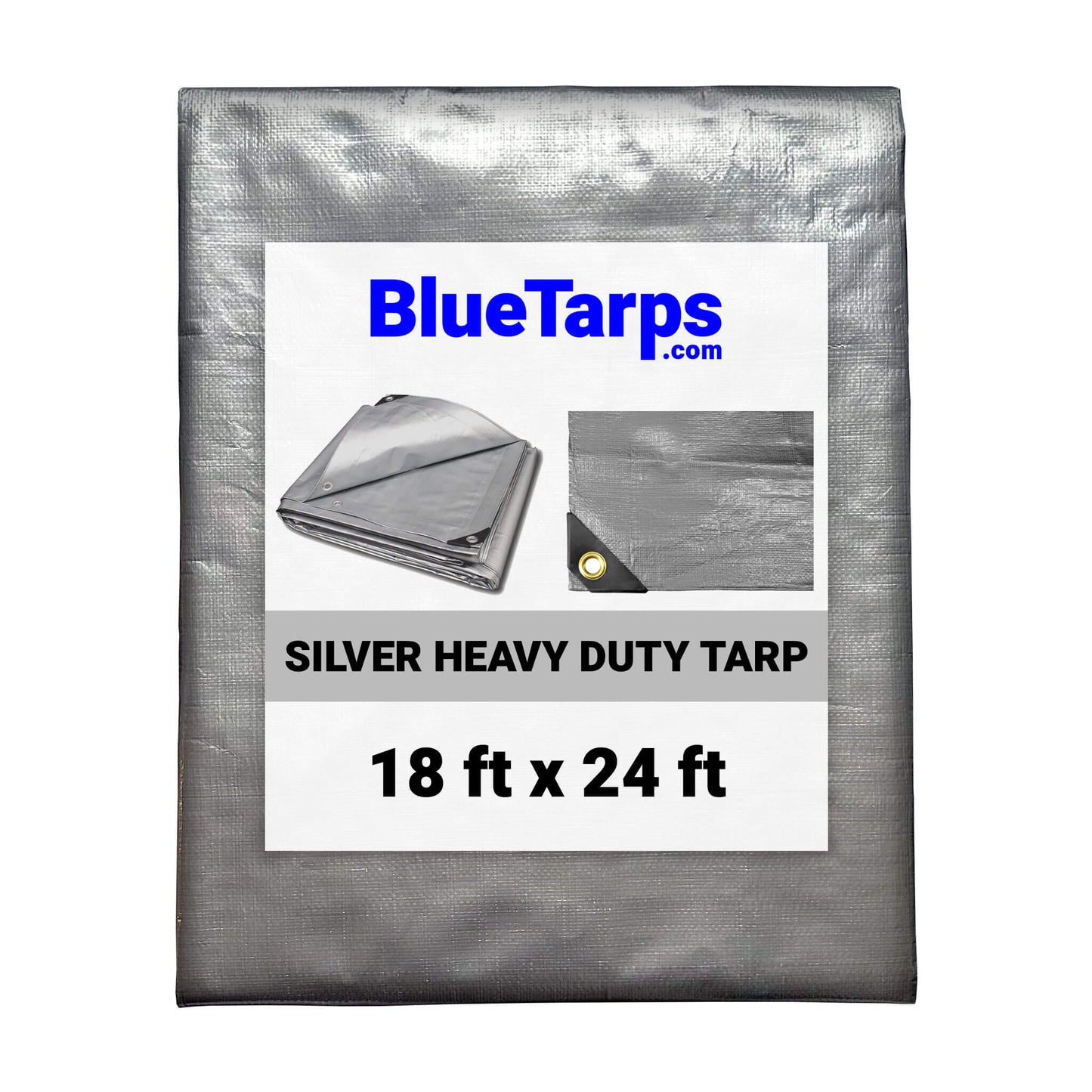 18' x 24' Heavy Duty Silver Tarp