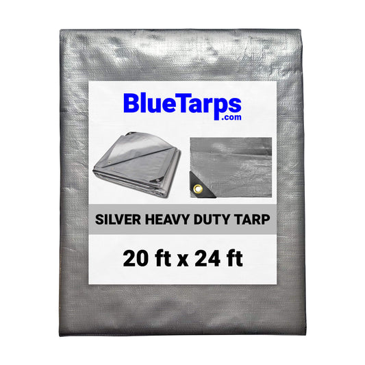 20' x 24' Heavy Duty Silver Tarp